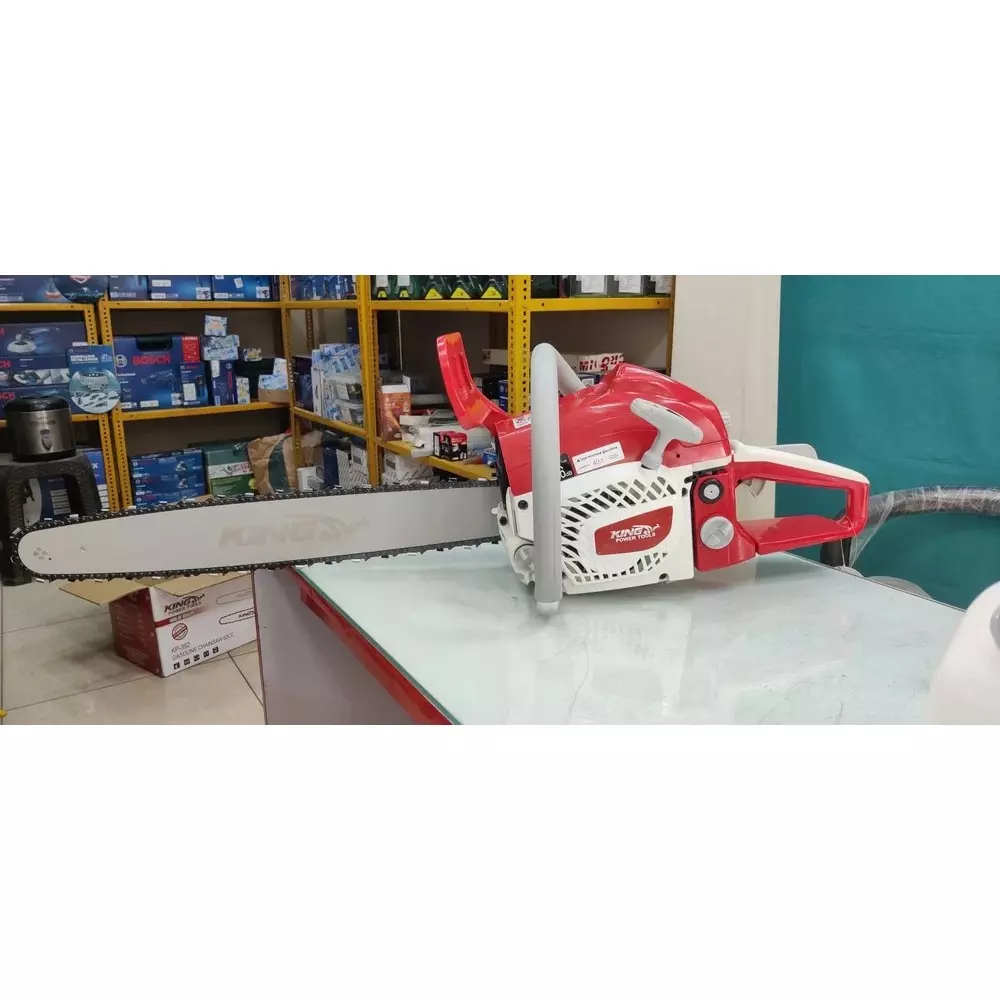 king-petrol-chain-saw-22-inch-5588-mm-guide-bar-length-and-32-kw-power-rating-kp-392-with-guide-bar-chain