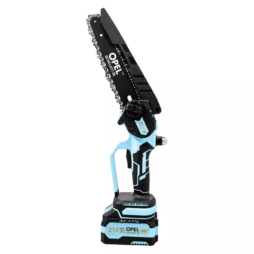 Opel Select Cordless Chainsaw with Battery 21 V 800 W 16 Inch 40.64 cm 4 Ah Battery Capacity for Industrial Use, MZ38348