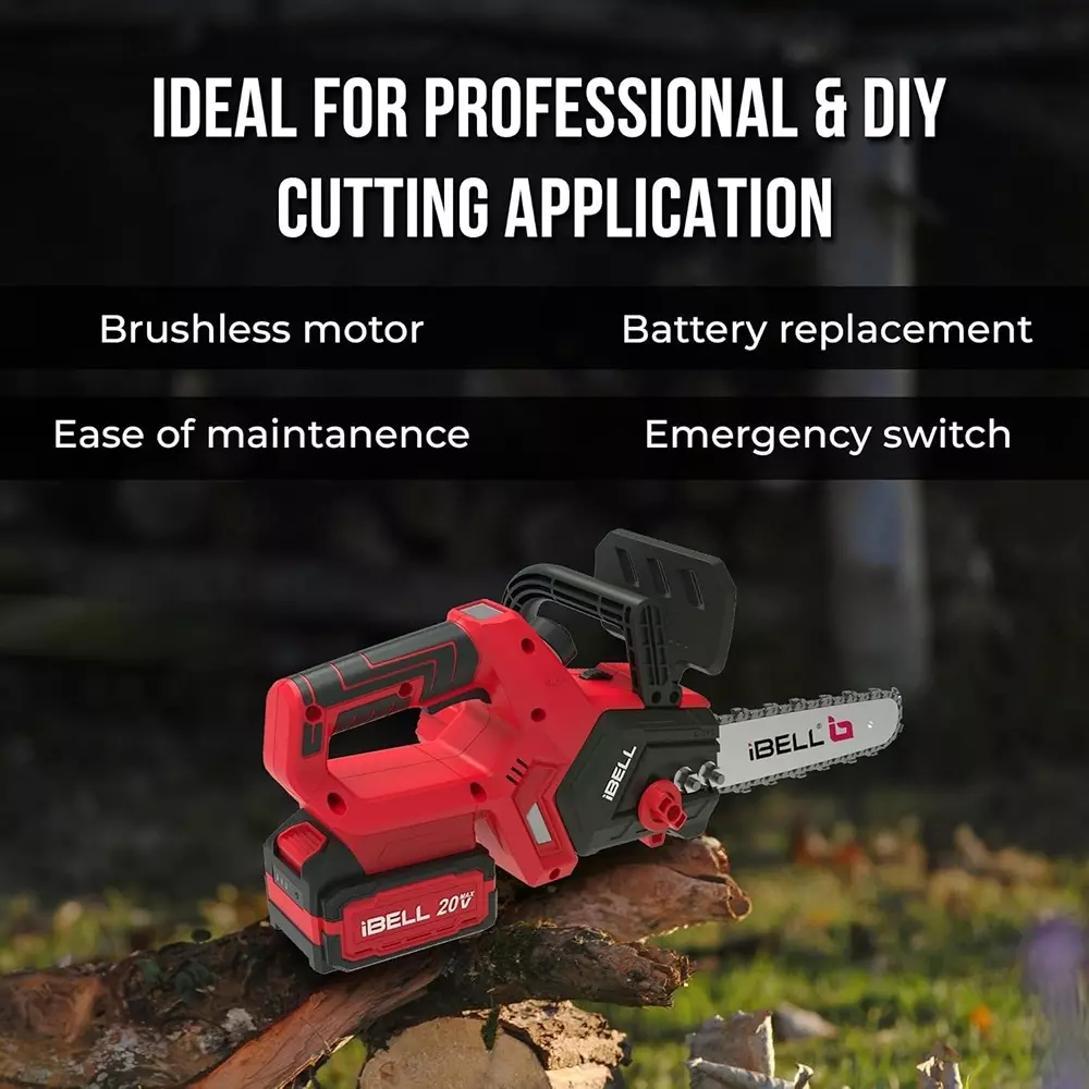 ibell-one-power-series-cordless-chain-saw-brushless-300-mm-12-inch-guide-bar-length-with-40-ah-battery-charger-ibl-bs20-12