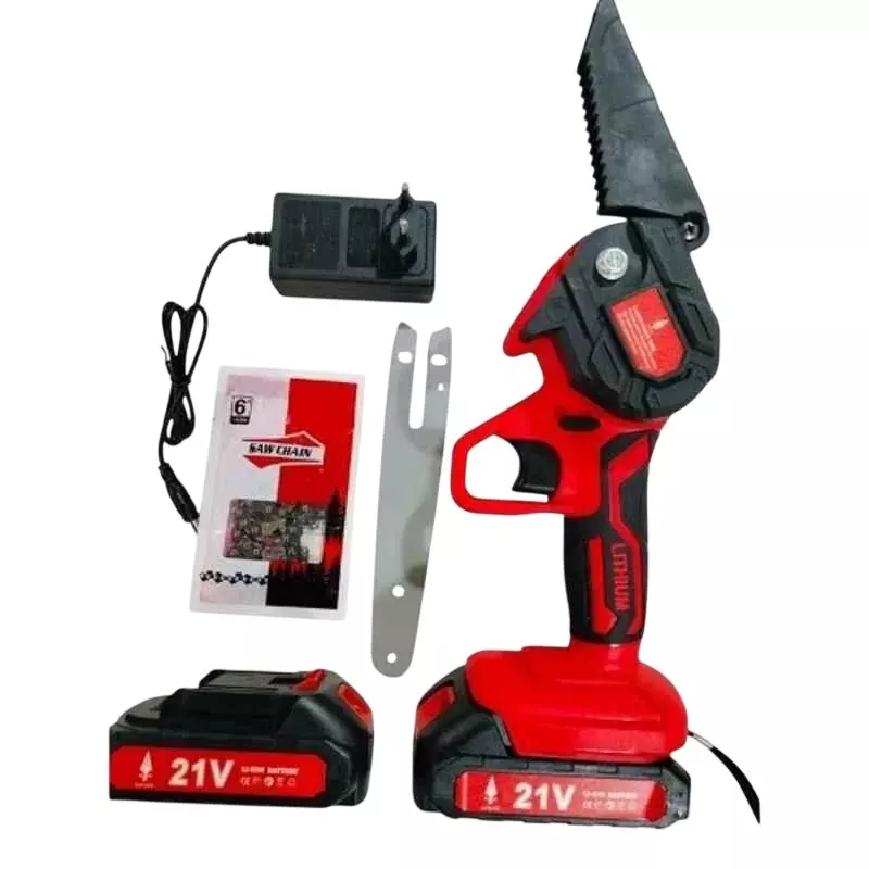 Spear 6 inch (152.4 mm) Cordless Chainsaw 21 V, 2 Ah Li-Ion Battery and 4000 RPM Engine Speed, SP-21.6V