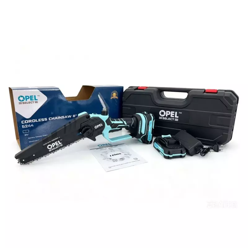 opel-select-cordless-chainsaw-with-battery-21-v-500-w-8-inch-2032-cm-4-ah-battery-capacity-for-industrial-use-mz34885