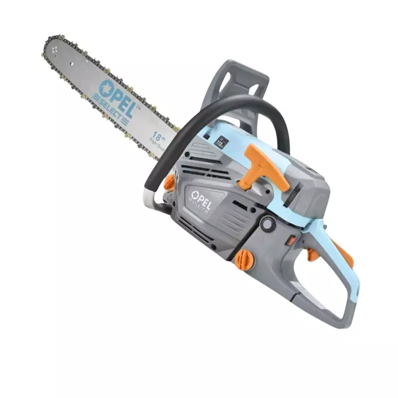 Opel Select Gasoline Chainsaw with RPM Display Meter 18 Inch (455 mm) Size 78 cc Displacement 550 ml Tank Capacity for Gardening & Agriculture Use, MZ35070