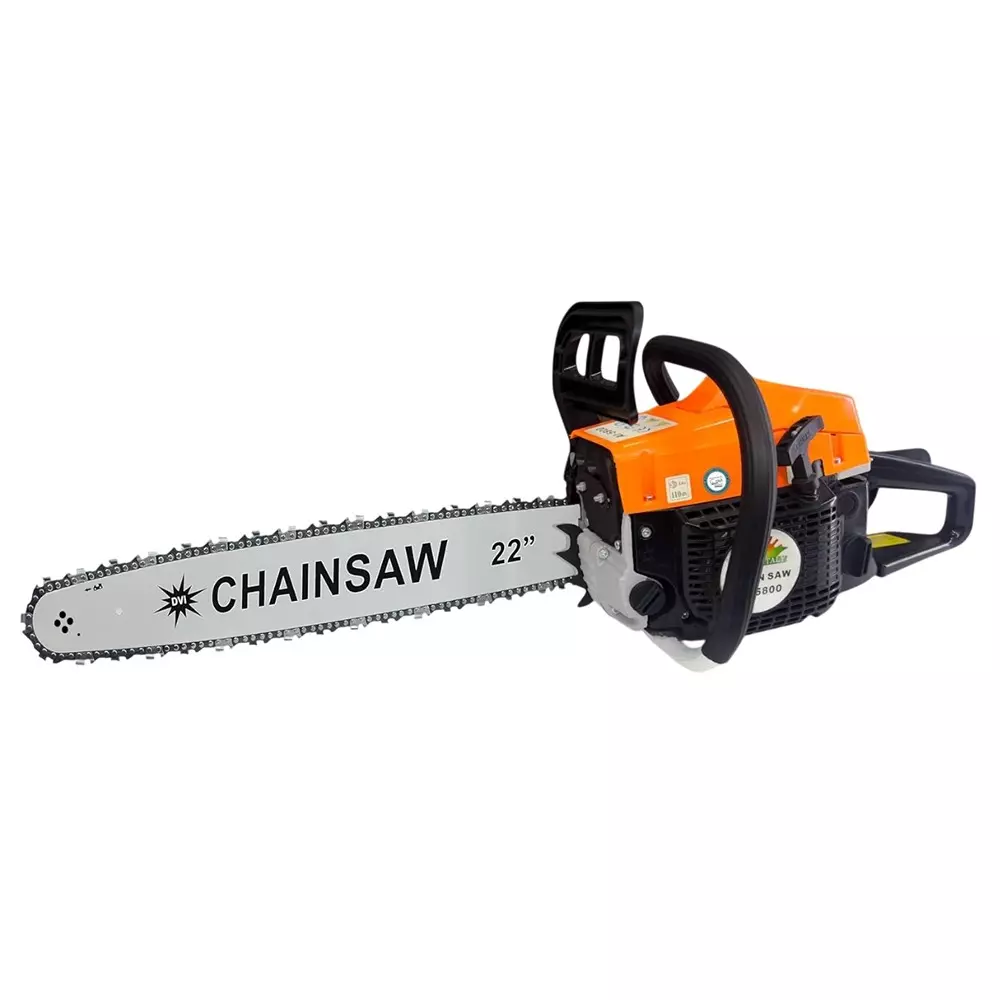 Jawsons Gasoline Chainsaw 58CC Displacement 2-Stroke Engine 2.4 kW Rated Power with 55.88 cm (22 inch) Guide Bar