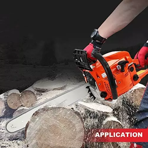 Jawsons Gasoline Chainsaw 58CC Displacement 2-Stroke Engine 2.4 kW Rated Power with 55.88 cm (22 inch) Guide Bar