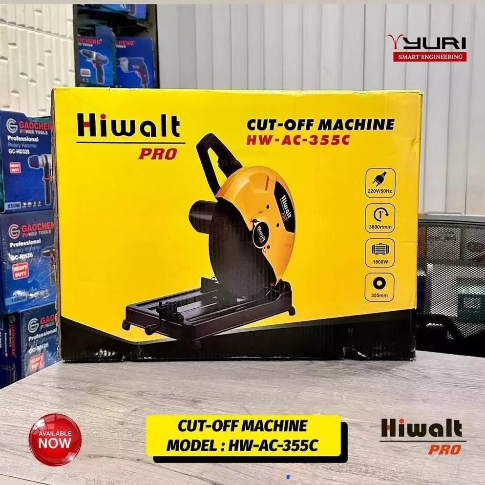 Hiwalt Chop Saw 1800 W, 3800 RPM and 14 inch (355 mm) Blade Size, HW-AC-355C (Without Blade)