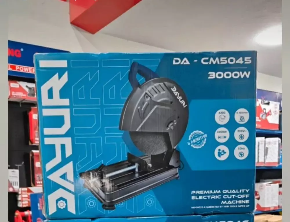 Dayuri Electric Cut Off Machine 355.6 mm Wheel Diameter 3000 W Rated Power 4200 RPM Speed Black, DA-CM5045 (Without Cutting Blade)