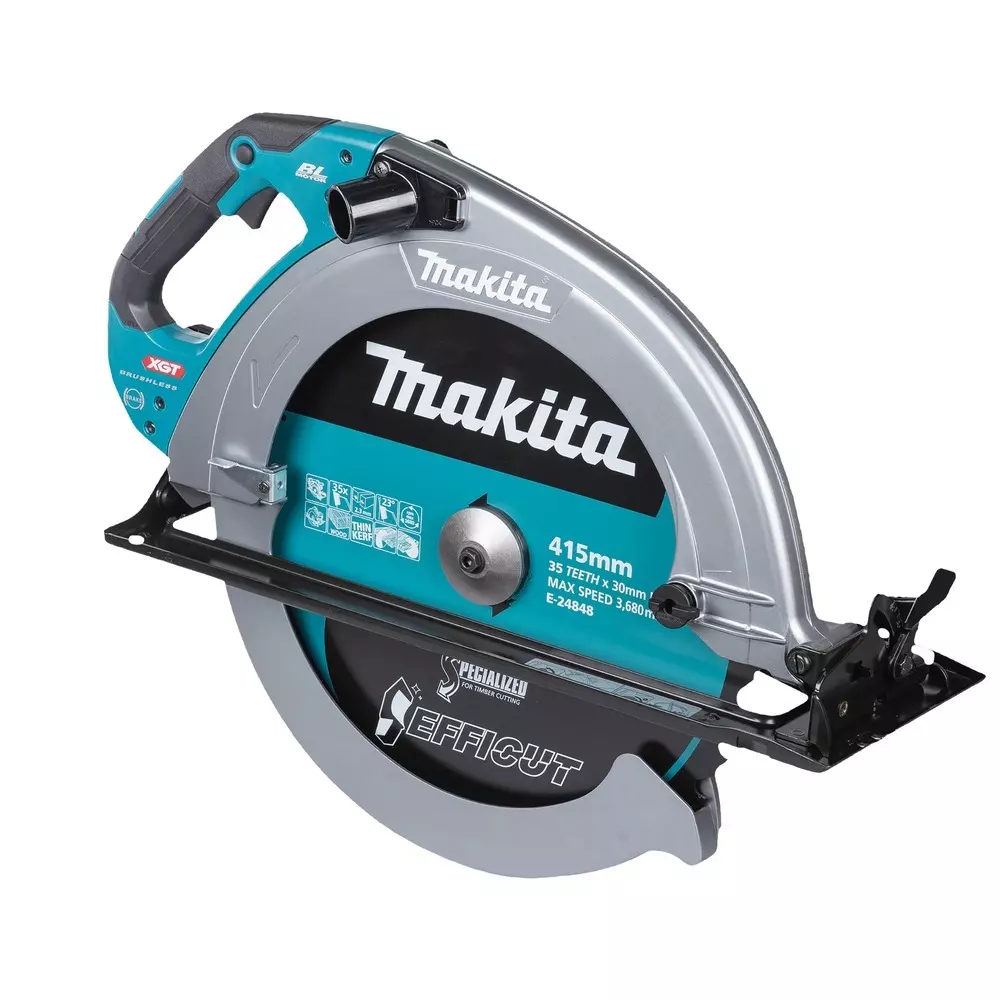 Makita Cordless Circular Saw 40 V Max Li-ion XGT Soft Start 2100 RPM and 415 mm Blade Diameter, HS013GT101 (With Battery & Charger)