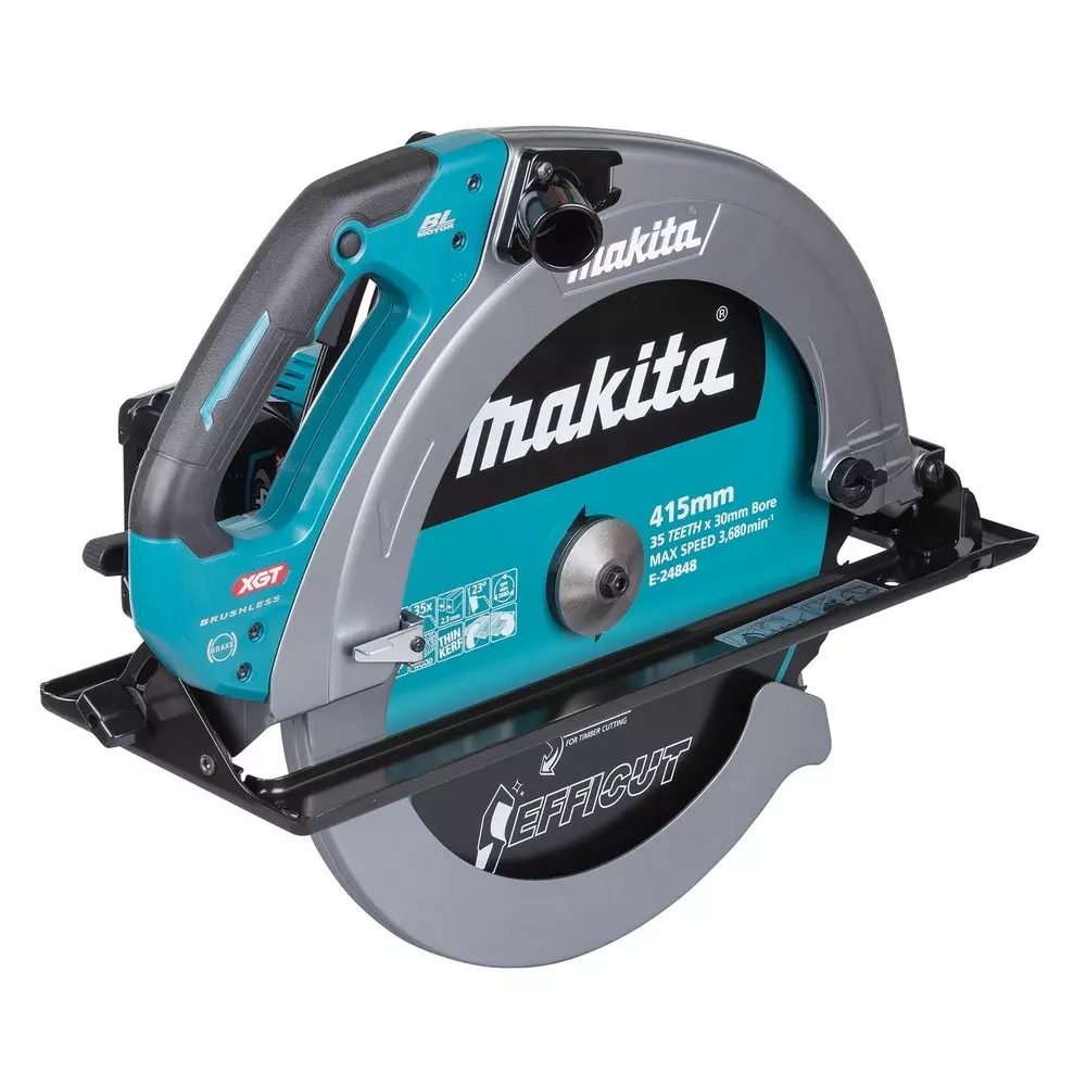 Makita Cordless Circular Saw 40 V Max Li-ion XGT Soft Start 2100 RPM and 415 mm Blade Diameter, HS013GT101 (With Battery & Charger)
