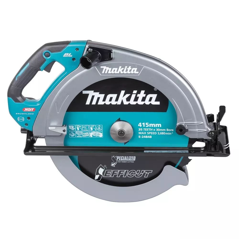 Makita Cordless Circular Saw 40 V Max Li-ion XGT Soft Start 2100 RPM and 415 mm Blade Diameter, HS013GT101 (With Battery & Charger)