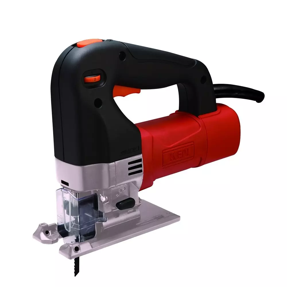 Ken Jigsaw with Blade 550 W Power 60 mm (Wood), 10 mm (Steel) Cutting Capacity for Industrial Use, 1260E