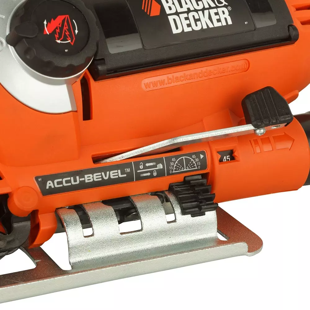 Black+Decker 10mm 600W Variable Speed Pendulum Jigsaw Kit KS900EKX-IN