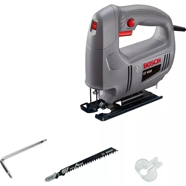 Bosch Jig Saw 450 W, 3100 RPM No Load Speed and 0-45° Bevel Angle, ST 650 (With Blade)