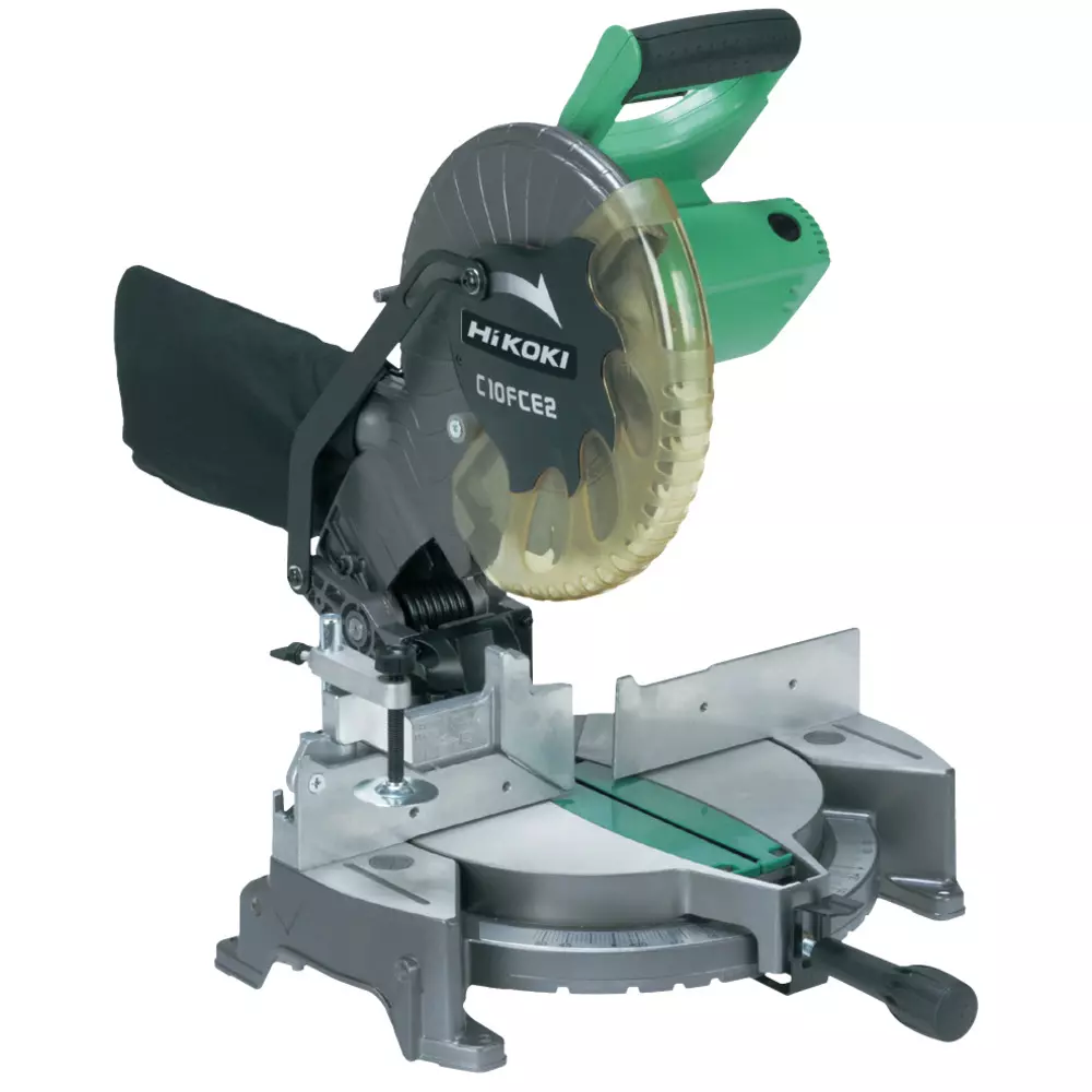 HiKOKI C10FCE2S9Z 255 mm (10 Inch) Mitre Saw 1520W, 5000 RPM No-Load Speed