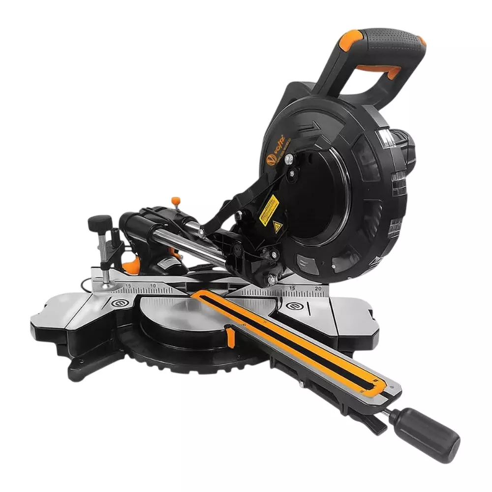 Voltz Miter Saw with Dual Bevel Sliding, 210 mm 80T TCT Blade, 4700 RPM and 2200 W, VZ-MS210 (With Cutting Blade)