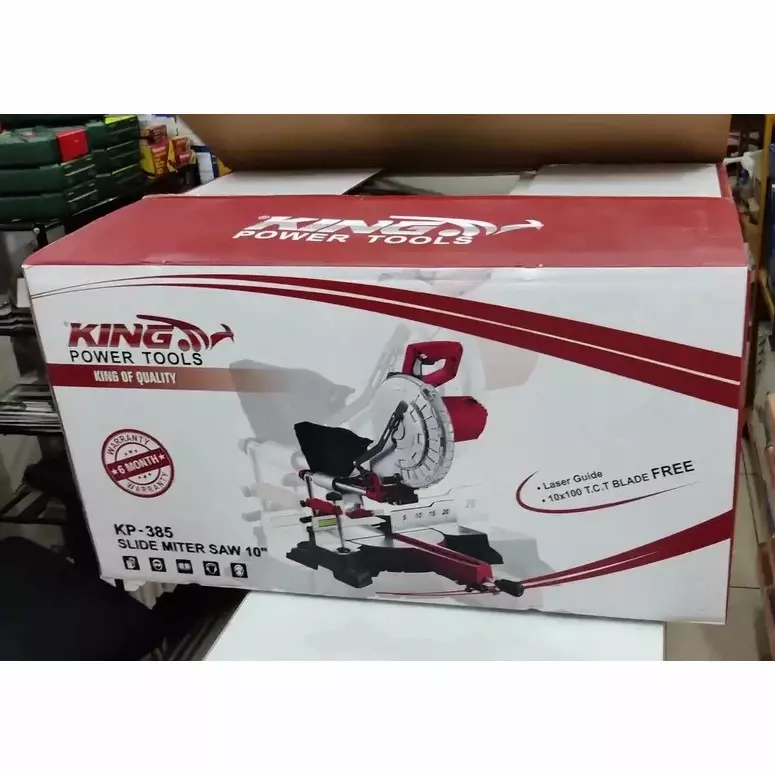 king-2200-w-sliding-miter-saw-with-laser-guide-10-inch-255-mm-blade-diameter-and-5000-rpm-no-load-speed-kp-385-with-cutting-blade