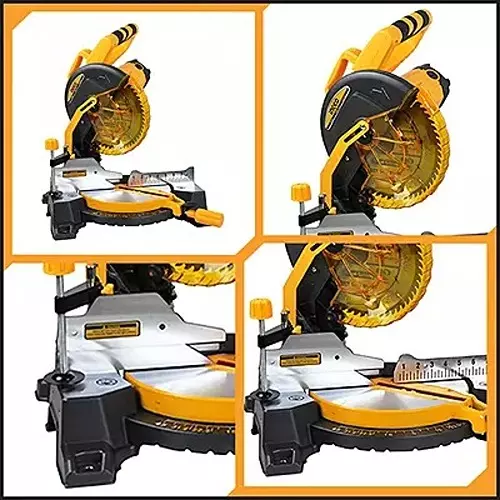 Ingco Mitre Saw 1800 W, 5500 RPM No Load Speed and 10 inch (255 mm) Disc Diameter With Accessories, BMS18007