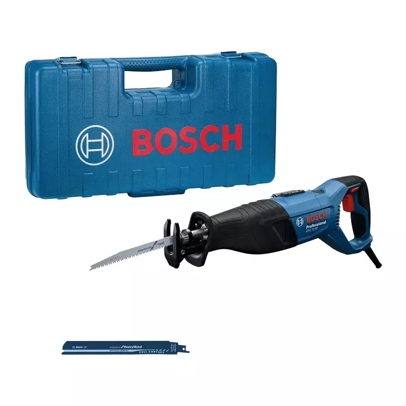 Bosch 1250 W Reciprocating Saw 30 mm Stroke Length and 20 mm Cutting Thickness in Steel, 06016C70F0 (With Blades)