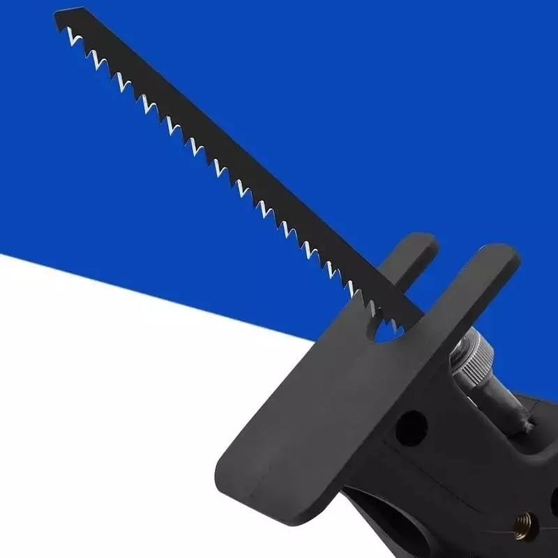 DY TOOLS Electric Reciprocating Curve Saw Attachment 4500 RPM Speed with 2 Wood Saw Blade & 1 Metal Saw Blade, Black