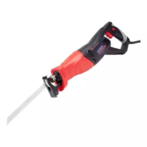 Malfah Enterprises Reciprocating Corded Electric Saber Saw Red & Black 2600 RPM 240 V 24.38 cm ABS for Woodworking Cutting, RS122 MFN