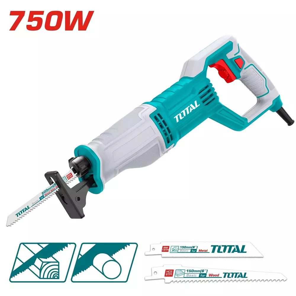total-reciprocating-saw-750-w-variable-speed-900-3300-rpm-115-mm-cutting-capacity-sds-chuck-ts100756-with-saw-blade-and-hex-key