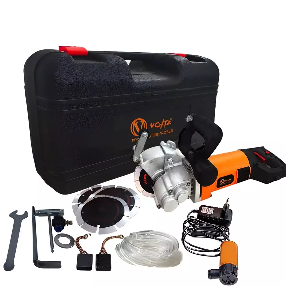Voltz Electric Wall Chaser Machine with Laser Guide, 133 mm Blade Diameter and 6000 W Motor Power, WC-133 (With Cutting Blade & Other Accessories)