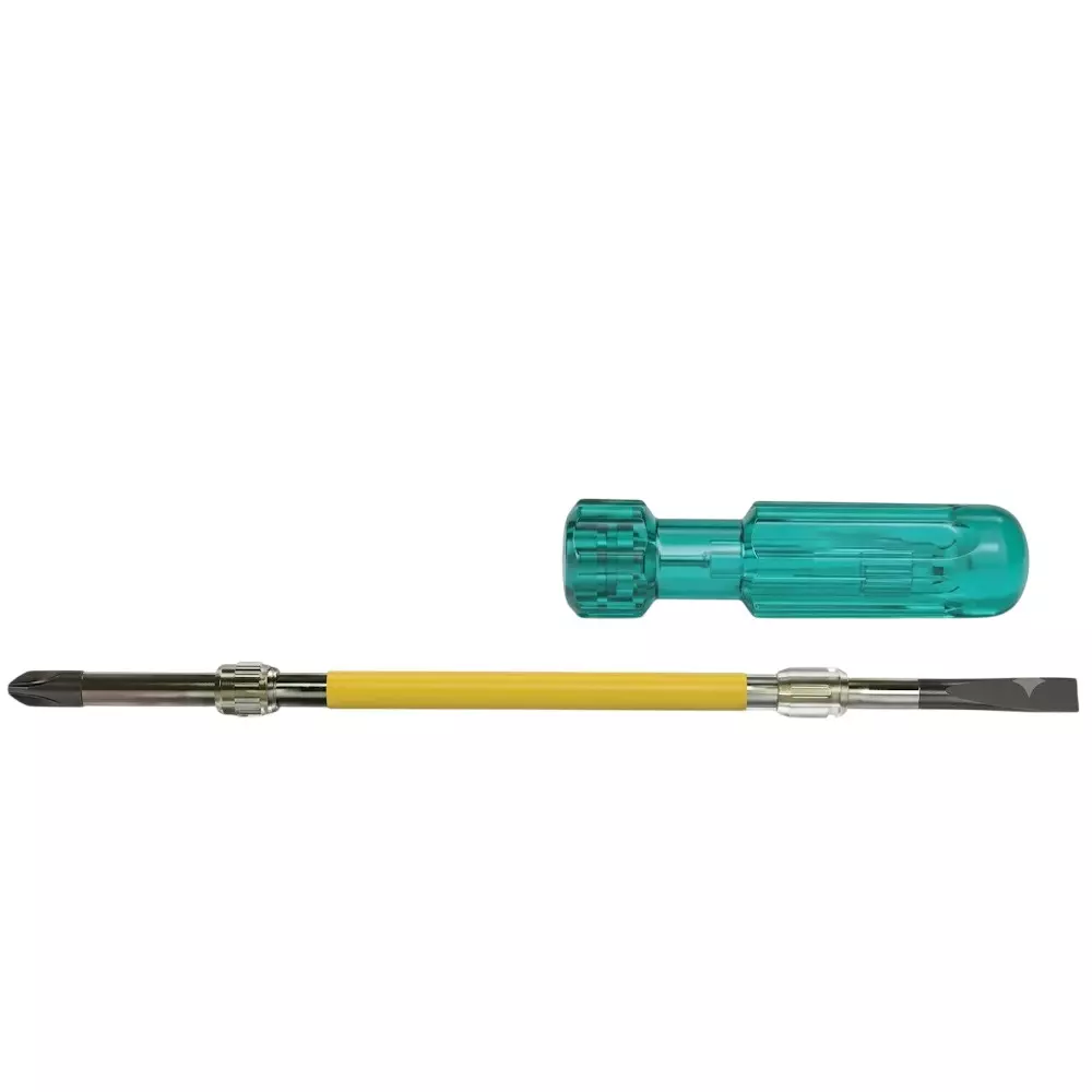 Eastman 2 In 1 Screw Driver with Magnetic Tip Spring Steel 6x200 mm 2 Point PVC Handle for Industrial Use, E-2104E