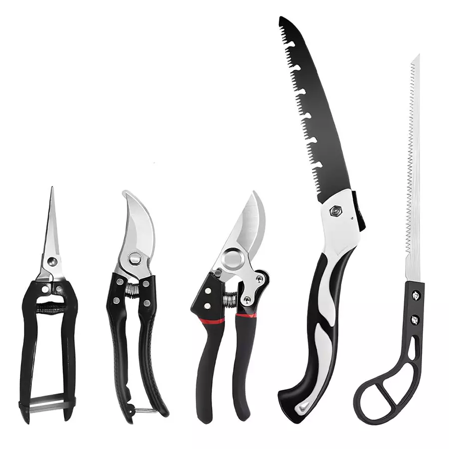 DY TOOLS Pruning Shears Garden Set Stainless Steel with Folding Saw, SK-5 (Set of 5 Pcs)