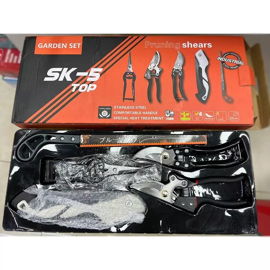 dy-tools-5-piece-garden-pruning-shears-set-sk5-steel-tools-with-folding-saw