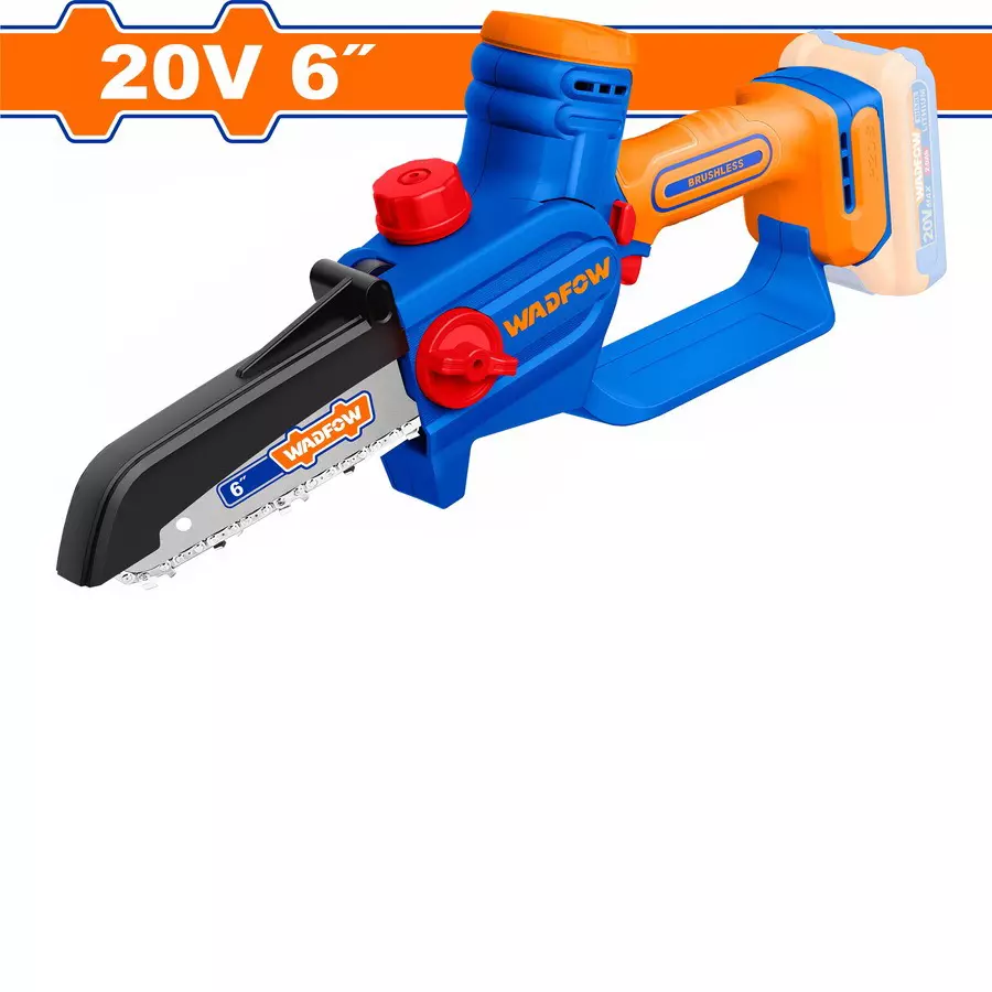 wadfow-cordless-pruner-saw-6-inch-15-cm-bar-length-11-ms-chain-speed-220-240-v-charging-voltage-brushless-motor-wclp562
