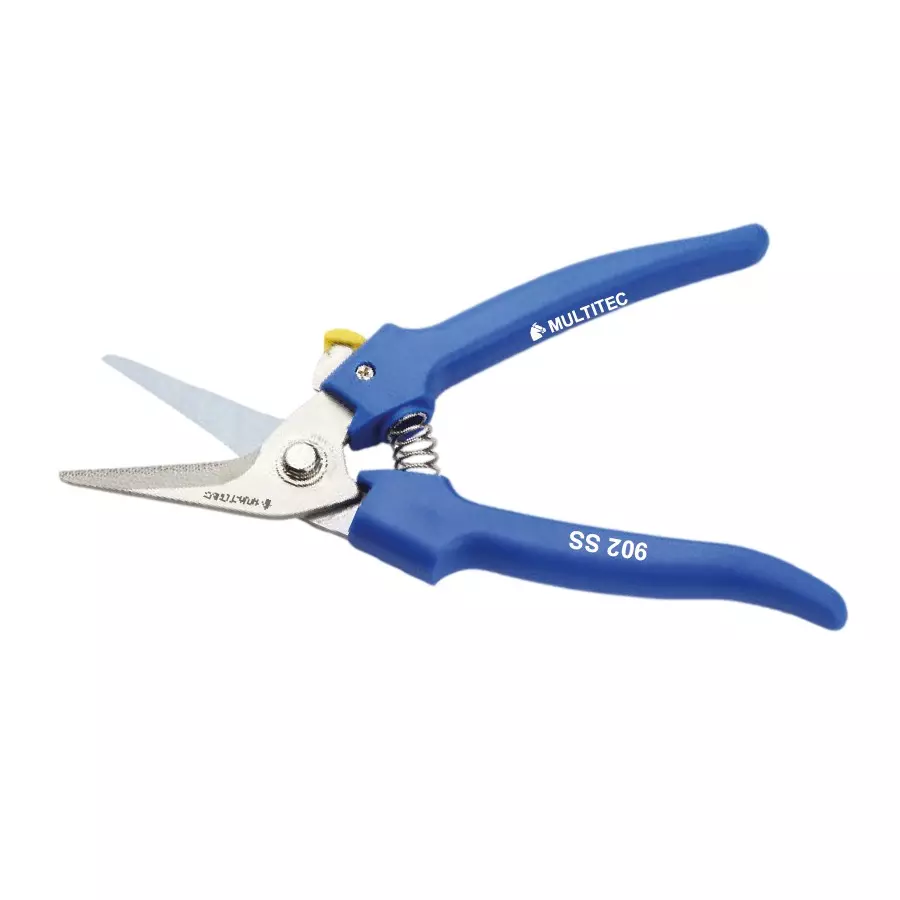 Multitec Straight Type Multipurpose Shears Stainless Steel & Plastic for Wire & Cable Cutting, 902 SS