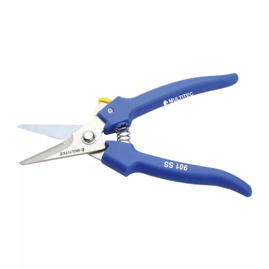 Multitec Bent Type Multipurpose Shears Stainless Steel & Plastic for Wire & Cable Cutting, 901 SS