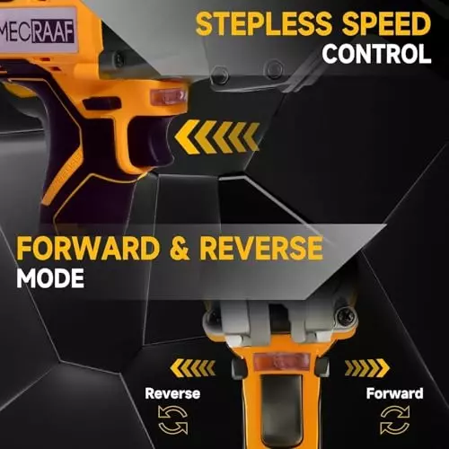MECRAAF Cordless Brushless Metal Shear with Battery & Charger Kit Brushless Motor 21 V 2200 RPM Speed Yellow & Black, MC-TC