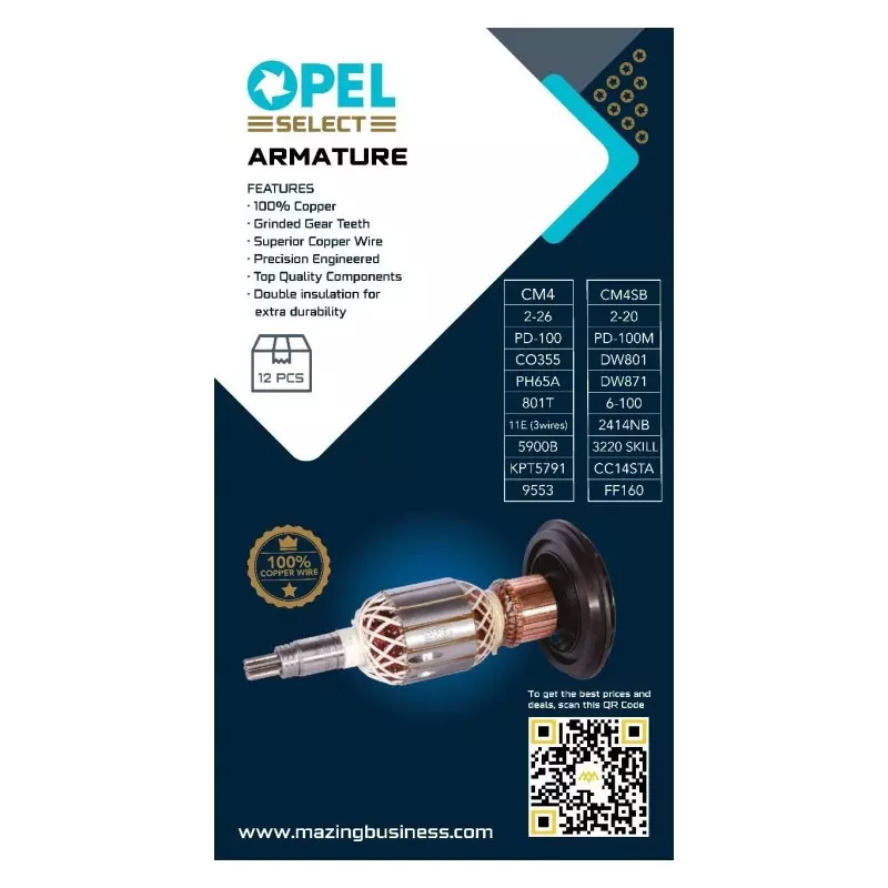 opel-cc14sta-select-armature-copper-winding-grinded-gear-teeth-for-automotive-repair-maintenance-mz14867