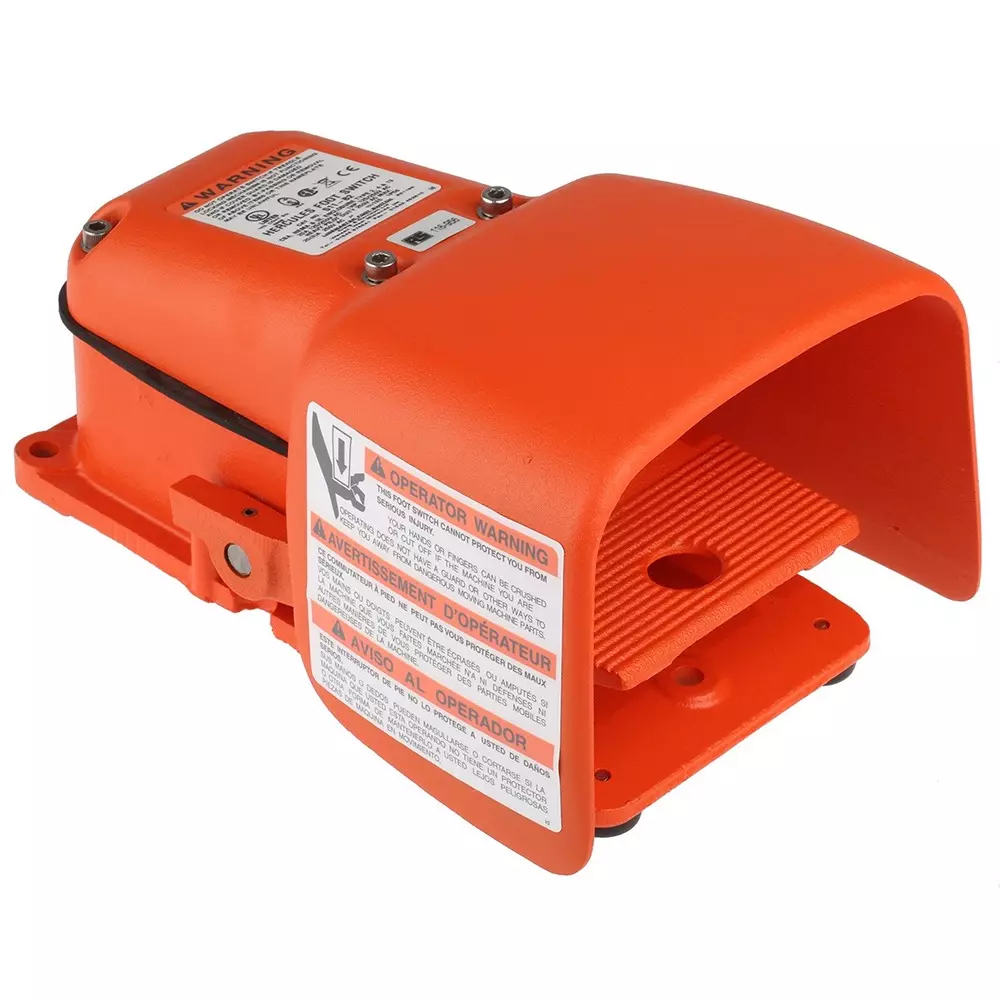RS PRO Foot Switch DP-CO 20 A @ 250 V AC IP56 Orange 228.6 mm 149.22 mm 111 mm, 116956