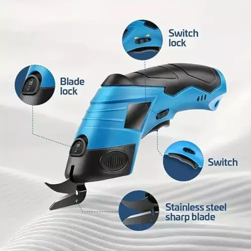 MECRAAF Cordless Cloth Cutting Machine 3.6 V Rechargeable Battery for Fabric, Carpet, Leather, Cardboard, Soft Materials, MC- SC