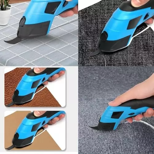 MECRAAF Cordless Cloth Cutting Machine 3.6 V Rechargeable Battery for Fabric, Carpet, Leather, Cardboard, Soft Materials, MC- SC