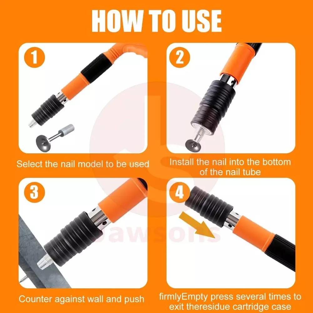 Jawsons Compact Precision Mini Nail Fixator 30 cm (11.81 inch) Length 7.3 mm Caliber Size for Wood, Concrete & Steel