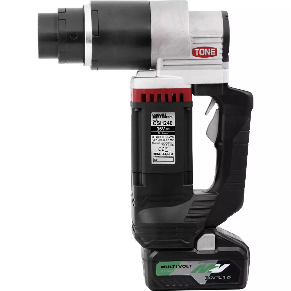 TONE M24 Cordless Shear Wrench 8 (min⁻¹ [rpm]) Speed Torcia Tip Pistol Type for M20, M22, M24, CSH240