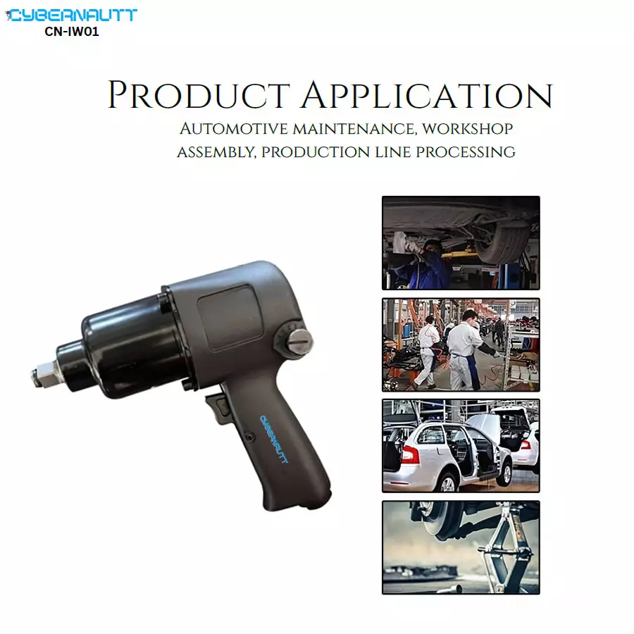 Cybernautt Corded Impact Wrench 7000 RPM Speed 6.3 mm (1/4 inch) Air Inlet 550 N.M Maximum Torque, CN-IW01