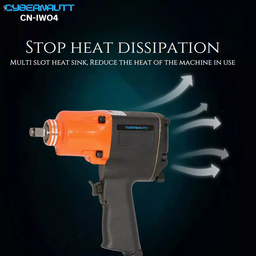 Cybernautt Corded Impact Wrench 8000 RPM Speed 6.3 mm (1/4 inch) Air Inlet 720 NM Maximum Torque, CN-IW04