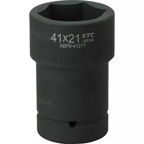 Ktc Truck Hub Nut Socket 41 mm Hex 21 mm Square Hole 25.4 mm Sq. Drive, ABP8-4121TP