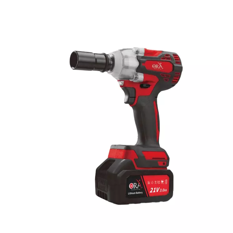 ORA Brushless Impact Wrench Lithium Battery 12.7 mm Shank Diameter 400 nm 21 V 3000 Mah x 2 Pc With Charger, OR-CL-400A
