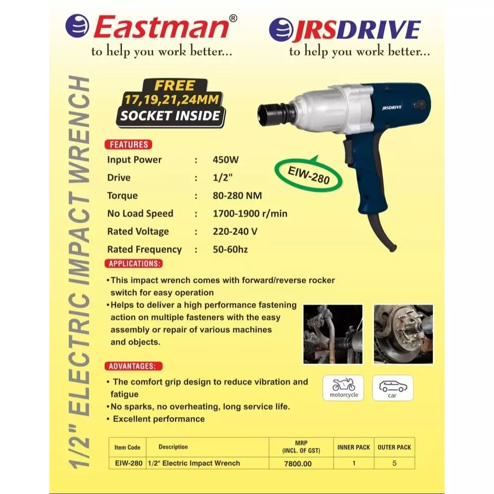 jrs-drive-500-w-electric-impact-wrench-80-280-nm-torque-for-opening-carbike-nut-bolts-eiw-280-with-4-sockets