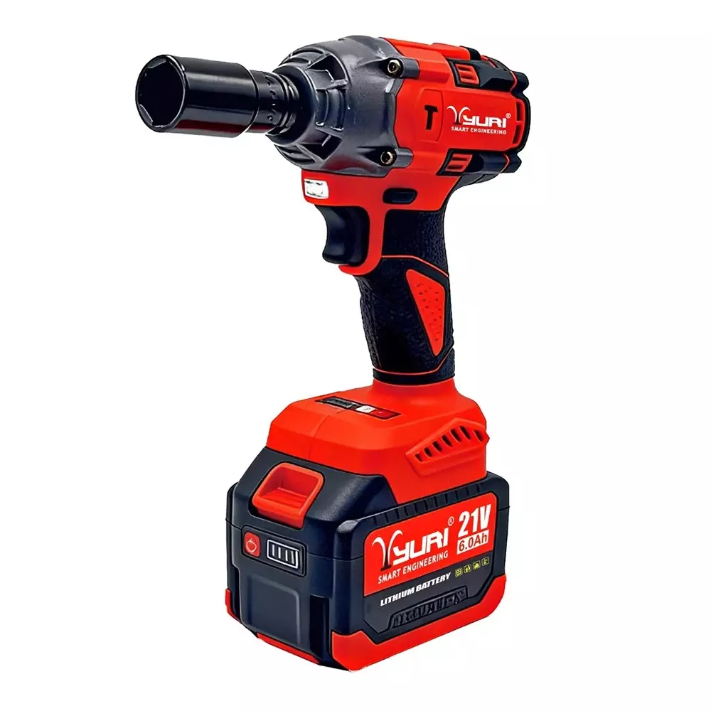 YURI Cordless Impact Wrench 650 W Power 12.5 mm 450 Nm Maximum Torque, YR-958 (Without Battery & Charger)