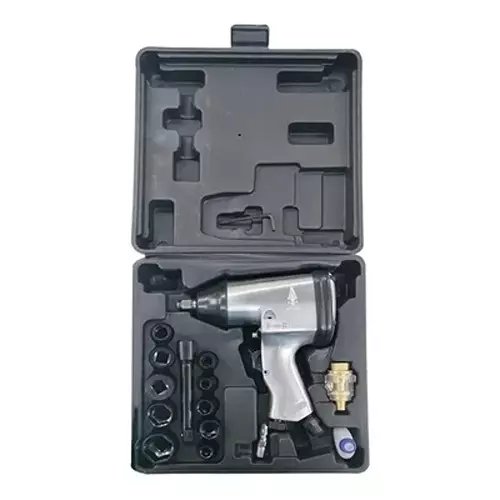 Spear 17 Pcs Air Impact Wrench Kit 7000 rpm Load Speed 1/2 Inch (1.27 cm) Drive Size 6.3 Bar Air Pressure for Industrial Use