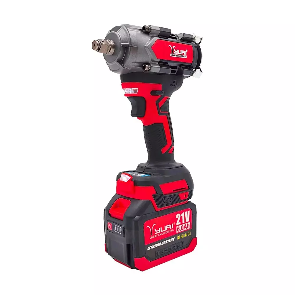 YURI Cordless Impact Wrench 950 W Power 12.5 mm 1050 Nm Maximum Torque, YR-956 (Without Battery & Charger)