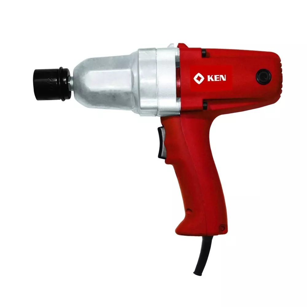 Ken Electric Impact Wrench With Carbon Brush 350 W Power 1800 rpm Speed for Industrial Use, 6416