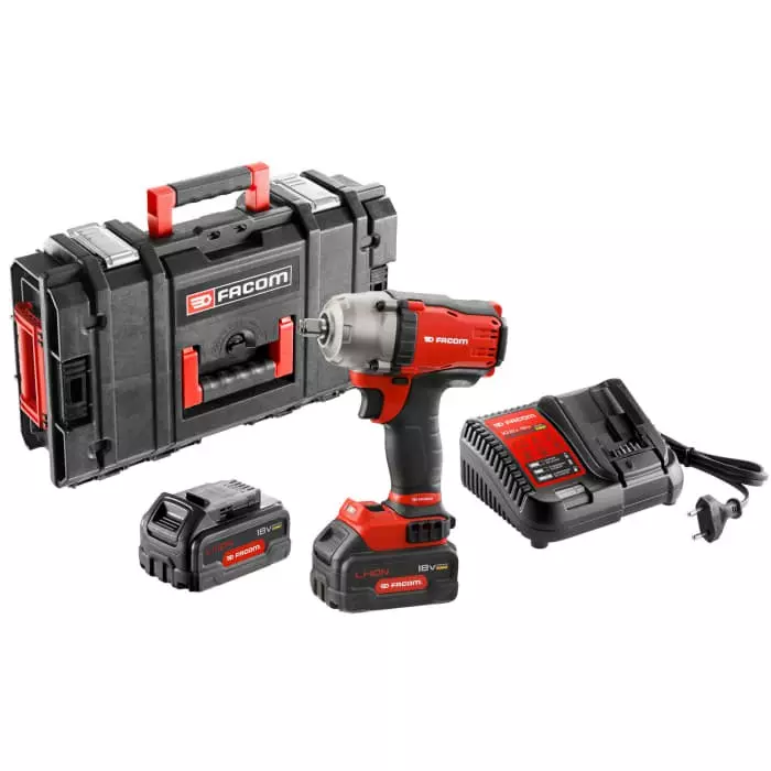 Facom 1/2 in 18V, 5Ah Cordless Impact Wrench, FCF894P2-QW