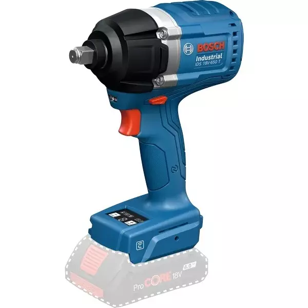 Bosch Impact Wrench 1/2 inch (12.7 mm) Square 100 to 450 Nm Torque and 0 to 2000 RPM Speed, IDS 18V 650T(Solo) (Without Battery & Charger)
