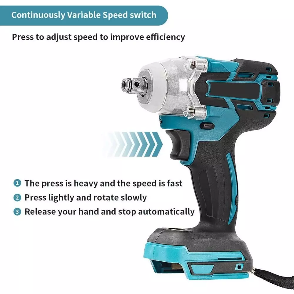 Jawsons Cordless Brushless Impact Wrench 450 Nm Max Torque, 2-Speed 20+3 Settings with 2x 2.5Ah Li-Ion Batteries & Charger